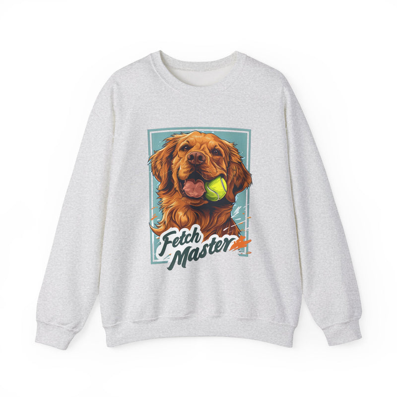 Fetch Master Golden Retriever Unisex Crewneck Sweatshirt – Playful Tennis Ball Design