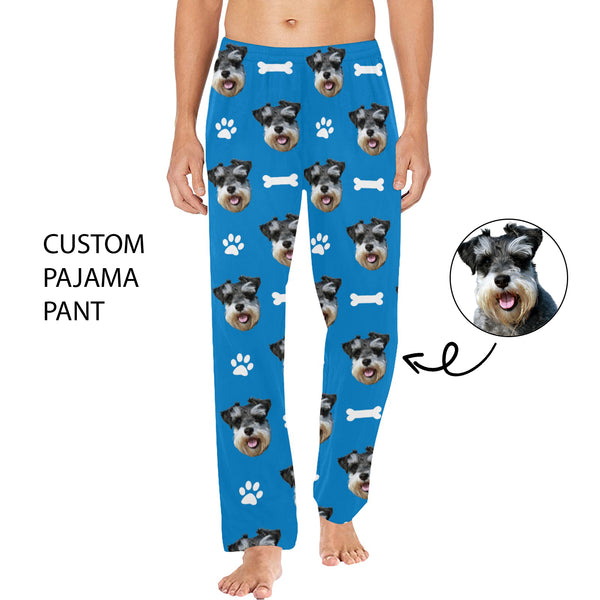 Custom Dog Face Pajama Pant – Personalized Dog & Cat Photo Lounge Pants