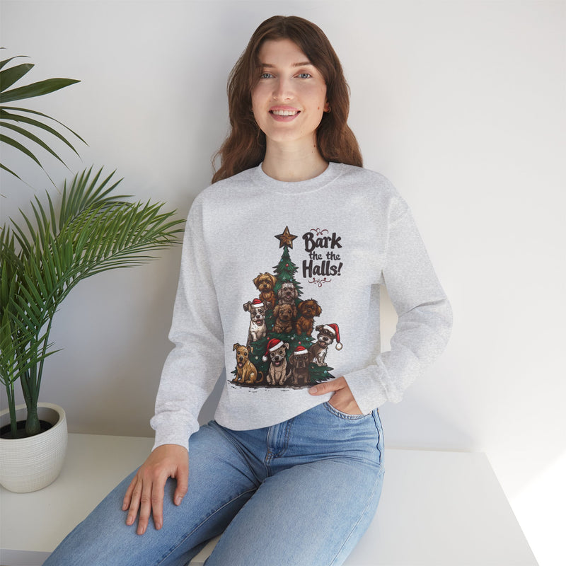 Christmas Dog Sweatshirt - Bark the Halls Unisex Crewneck